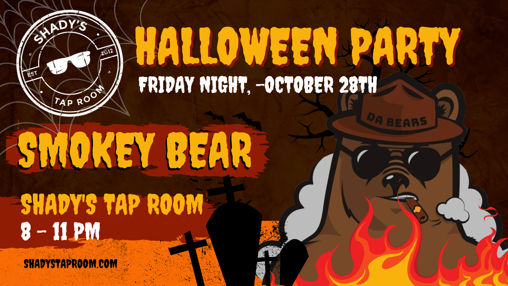 Smokey Bear at Shady's Tap Room Halloween